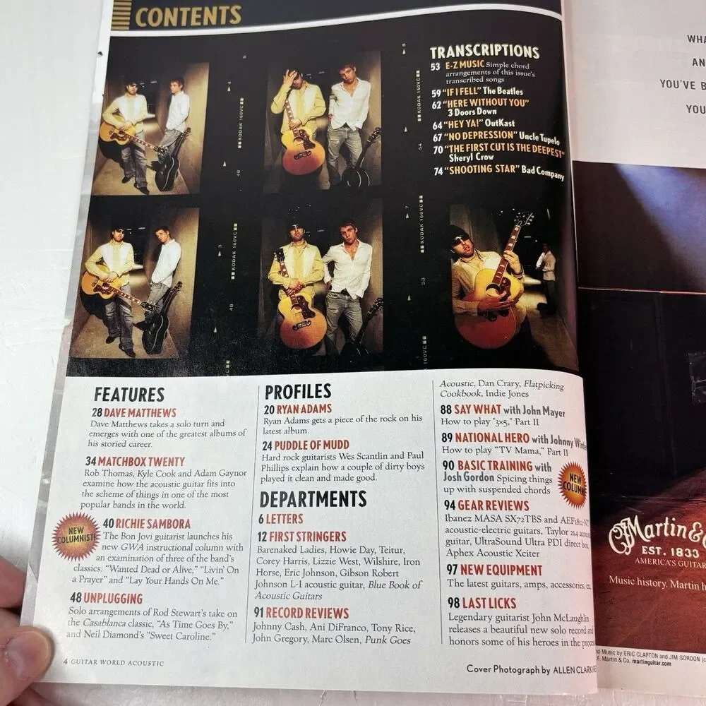Guitar World Acoustic Magazine March 2004 DMB Matchbox Twenty Puddle of Mud